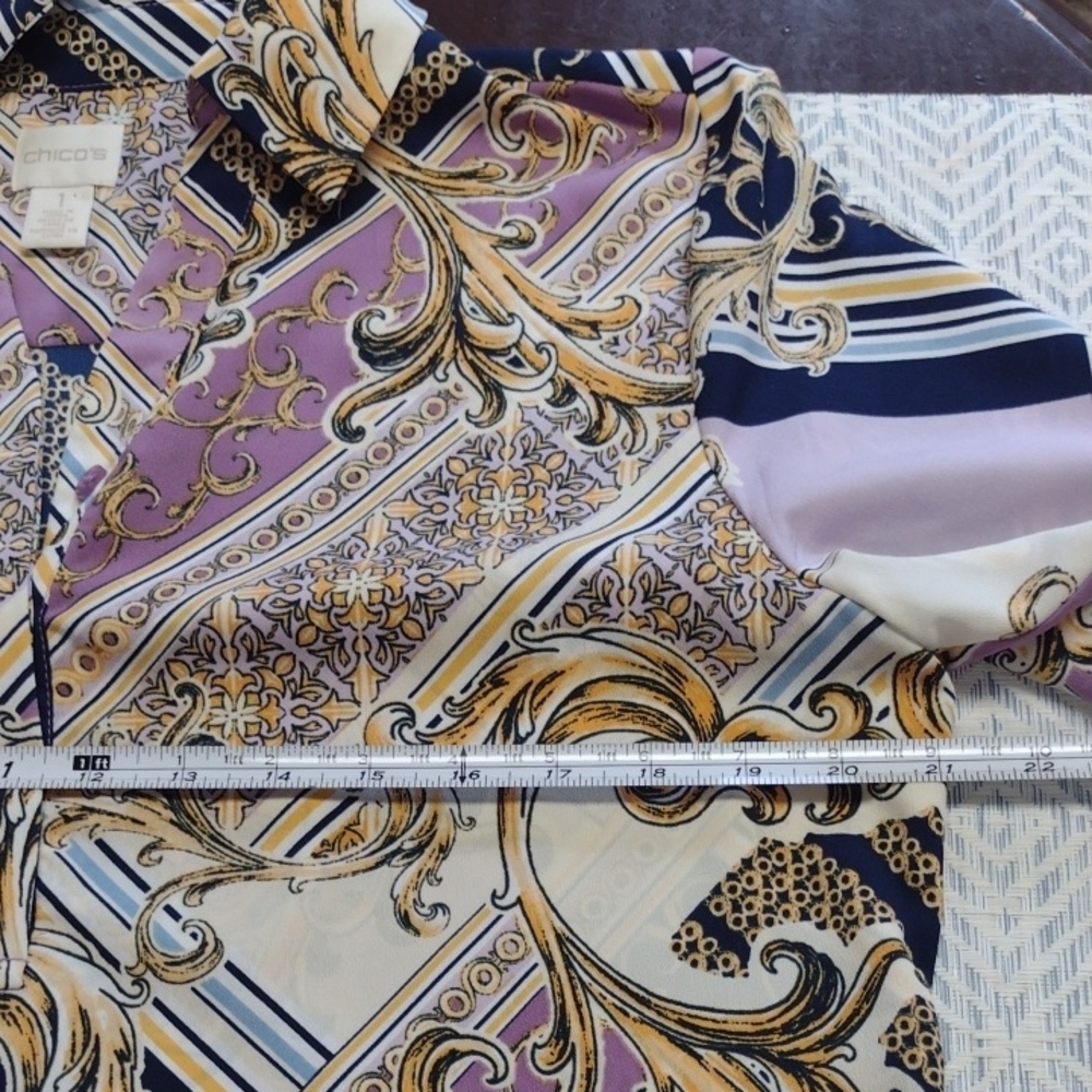 Chico's Vibrant Patterned Blouse - image 6